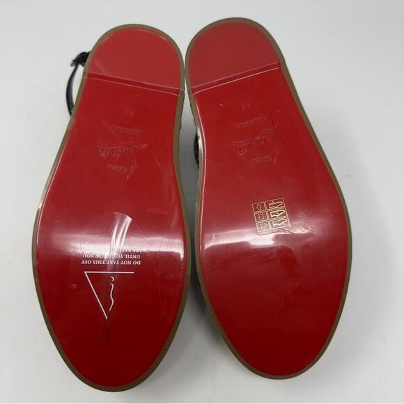 Christian Louboutin Mariza Zeppa 130 Black Espadrille Wedge Sandal EU 39 - Picture 9 of 10